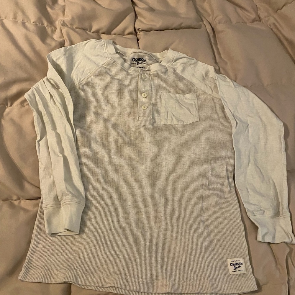 OshKosh B'gosh Kids Cream Long Sleeve Henley